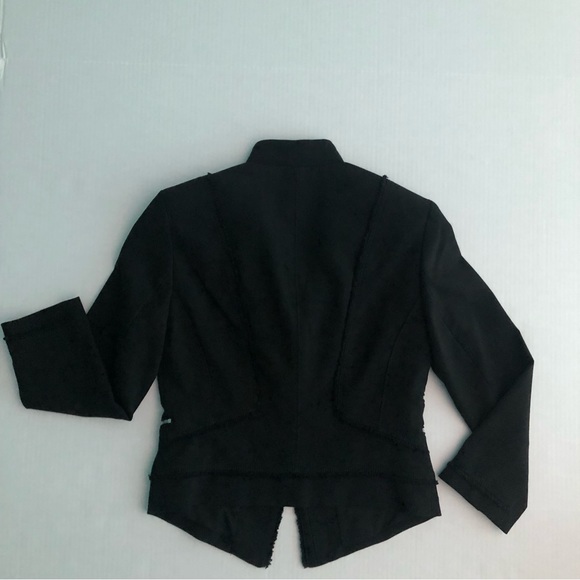⭐️NEW⭐️White House Black Market Black  Asymmetrical Zip Moto BikerJacket Blazer - Picture 8 of 13